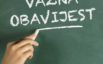 OBAVIJEST O PROMJENI ORGANIZACIJE RADA ŠKOLE